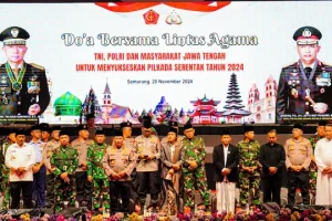 Kapolri dan Panglima TNI Hadiri Doa Bersama Lintas Agama untuk Mendukung Pilkada 2024 di Jawa Tengah