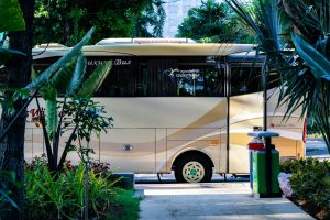 letak mesin bus